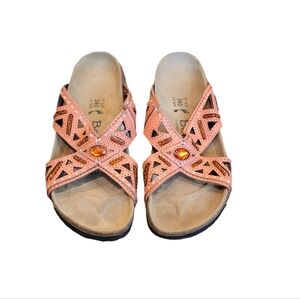 Betula By Birkenstock Joyce Orange Sandals Women's Size 6‎